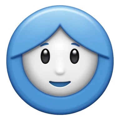 Quiero que hagas un círculo azul y con un chulo en el medio sticker