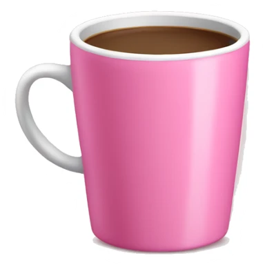 Pink coffee cup sticker