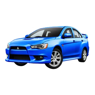 Blue Mitsubishi lancer  sticker