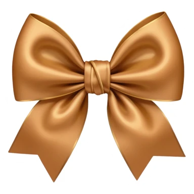 Light brown bow sticker