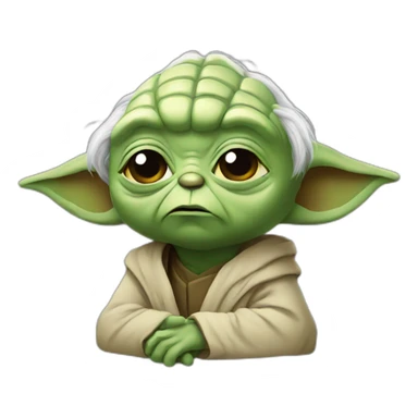 Sad yoda sticker