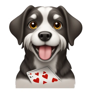 Dog playing cards sticker