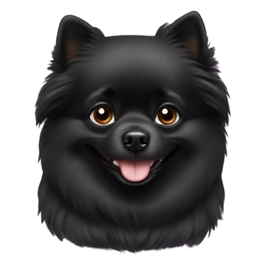 black pomeranian dog happy sticker