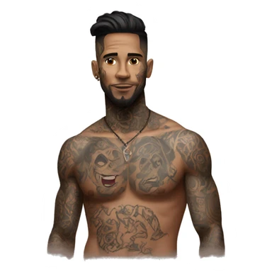 tattooed man very attractive sticker