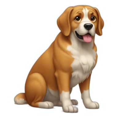 big dog miss small cat sticker