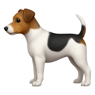 Terrier de color blanco, cafe y negro sticker
