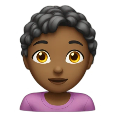 A girl thinking sticker