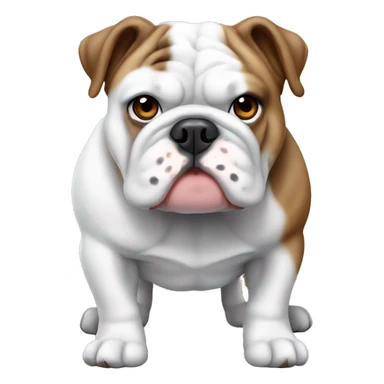 English bulldog Bue and White sticker