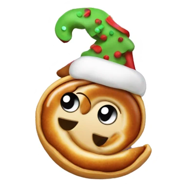 Christmas cinnamon bun sticker