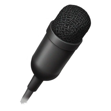 Generate a mic icon which is black and white and is minimal sticker
