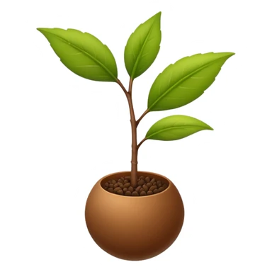 ein kleiner samenkorn, aus dem ein grüner zweig wächst sticker