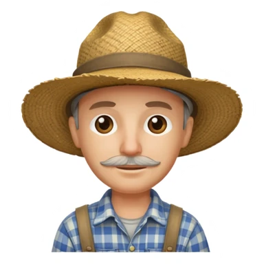 farmer with hat sticker