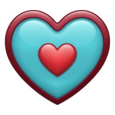 I need a heart with teal, maroon, and light blue in it. sticker