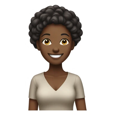 Black woman saying good morning sticker
