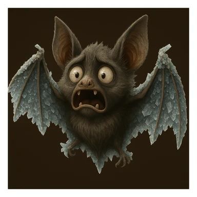 Эта же летучая мышь крылья от Na2CO3 постепенно кристализуются sticker