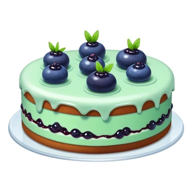 Mint cake with blueberry jam  sticker