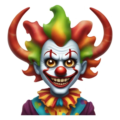 clown demon who resembles nole musk sticker