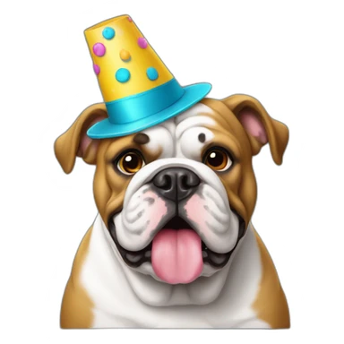 bulldog-with-party-hat sticker