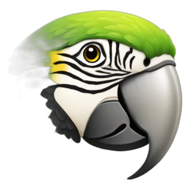 Parrot green with yellow sticker