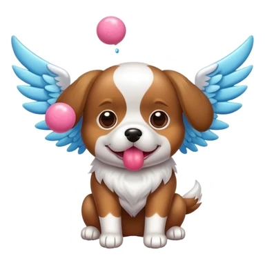 dog with wings and pop sticker