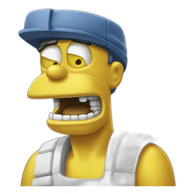 caca mangeant homer sticker