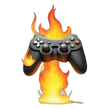  A game controller on fire to represent an epic victory. sticker