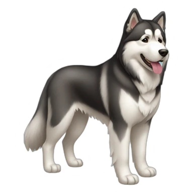 Dog alaskan malamute full-body sticker