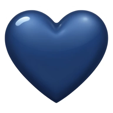 Small dark midnight  blue simple heart sticker