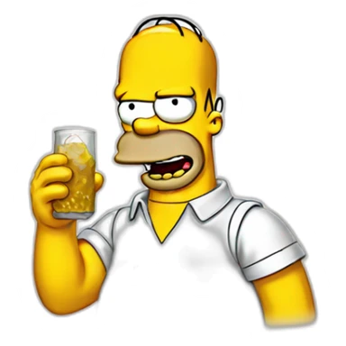 homer simpson bave sticker