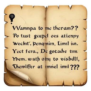 Text VAMPA? When? written on old pergamin sticker