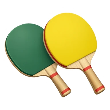 palas de ping pong amarillas y verdes sticker