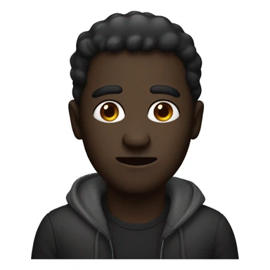 Dark man with mole on the cheeks sticker