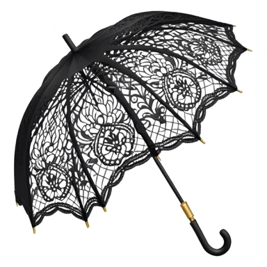 black lace umbrella sticker