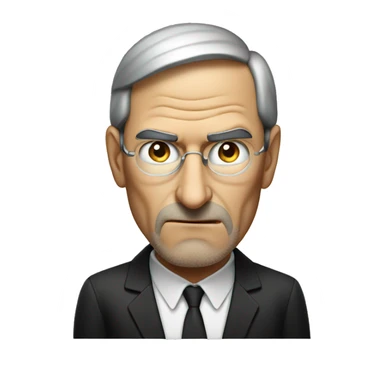 angry Steve jobs sticker