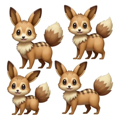 Meloetta-Eevee-Furret-Prairie-Dog-Pokémon-Fakémon-creature sticker
