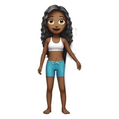 girl with a surfboard sticker