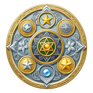  tarot card Three of pentacles sticker