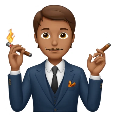 no smoking sign with a man who smoks cigar sticker