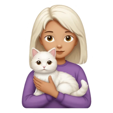 🥸 this emoji holeing a cute cat sticker
