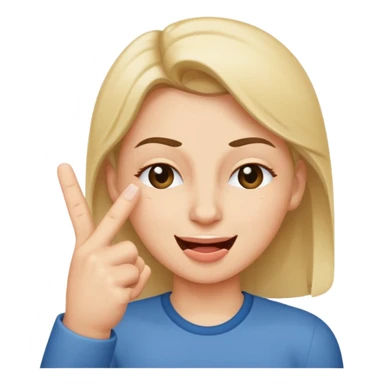 Winking with middle finger sticker