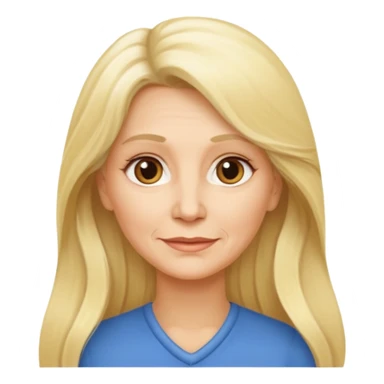 Femme 60 ans blonde cheveux long sticker