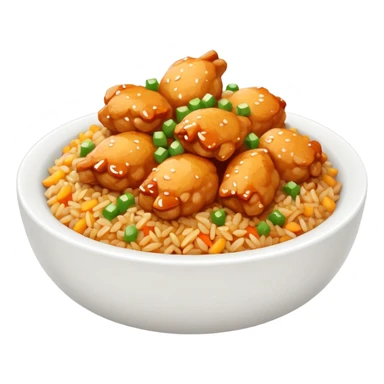 Orange chicken and fried rice sticker