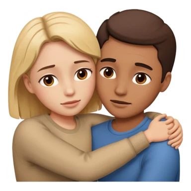 Two people separating sticker