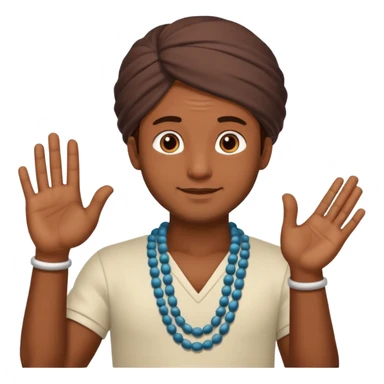 Man greeting namaste sticker