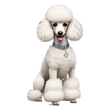 Poodle wearing heels ￼ sticker