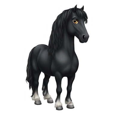 Friesian horse sticker