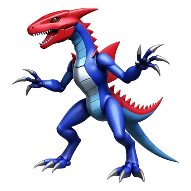 Miraidon-Genesect-Garchomp-Fakémon-hybrid-creature (full body)  sticker