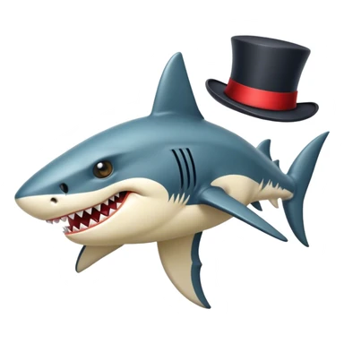 Landshark with tophat sticker