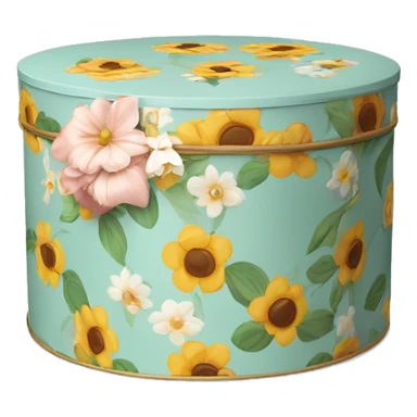 latona flowers hat box with logo sticker