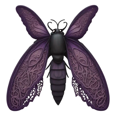 Gothic moth sticker